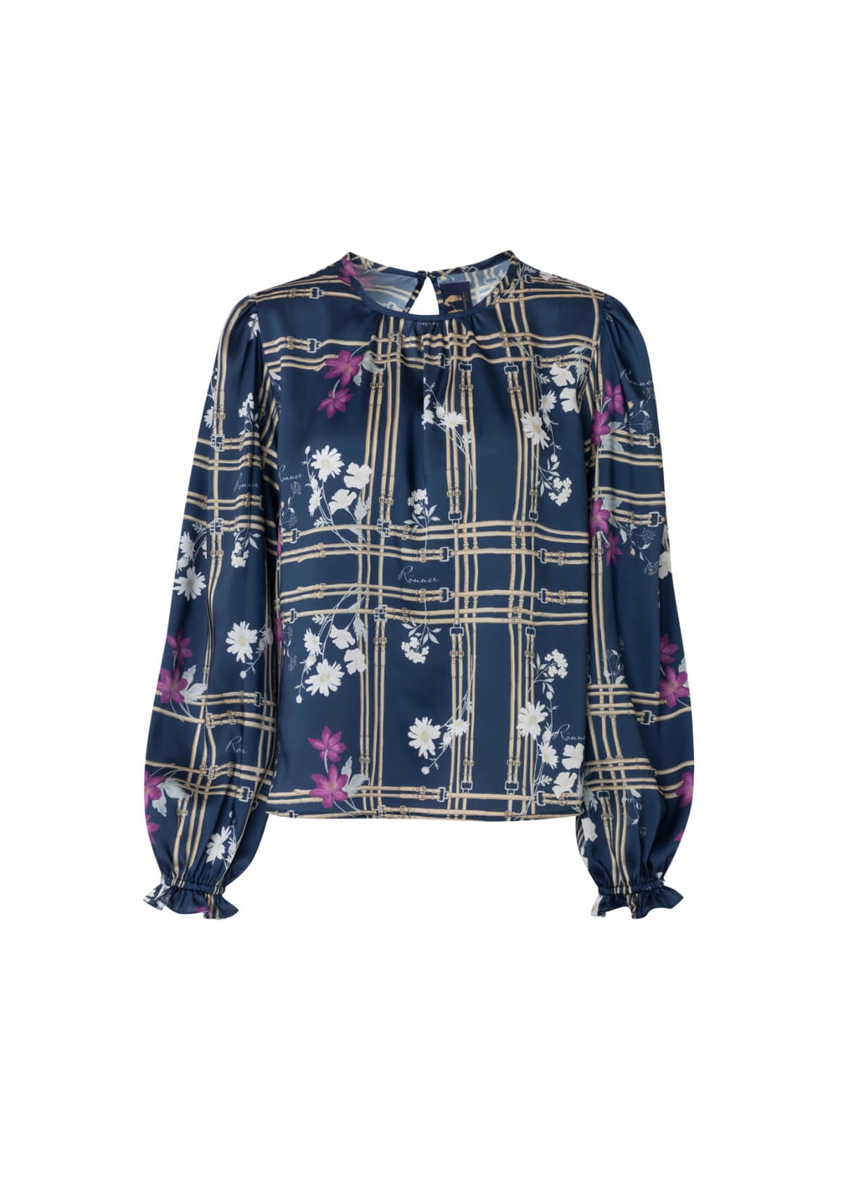 Carmela Blouse | Floret Print | Navy