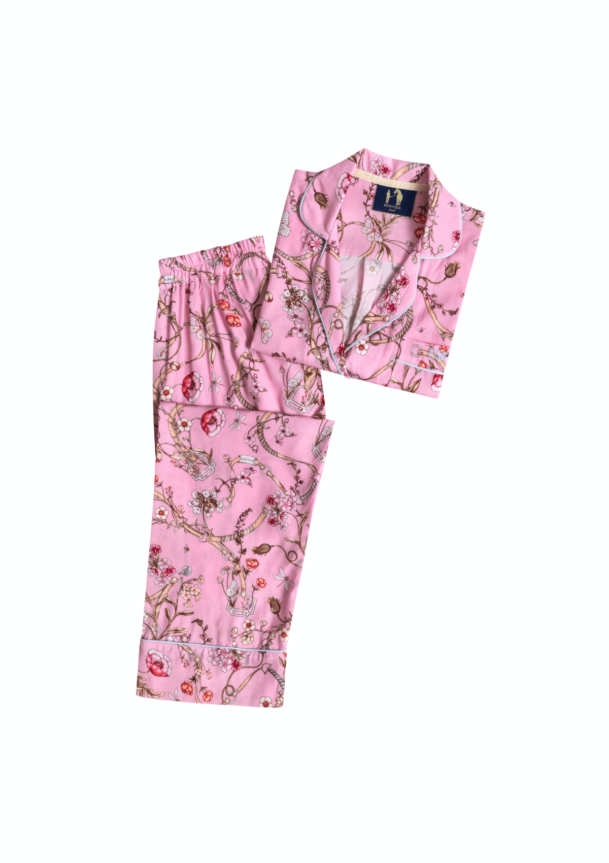 Herbaria Equestrian Pajama Set | Long Sleeve | Rose