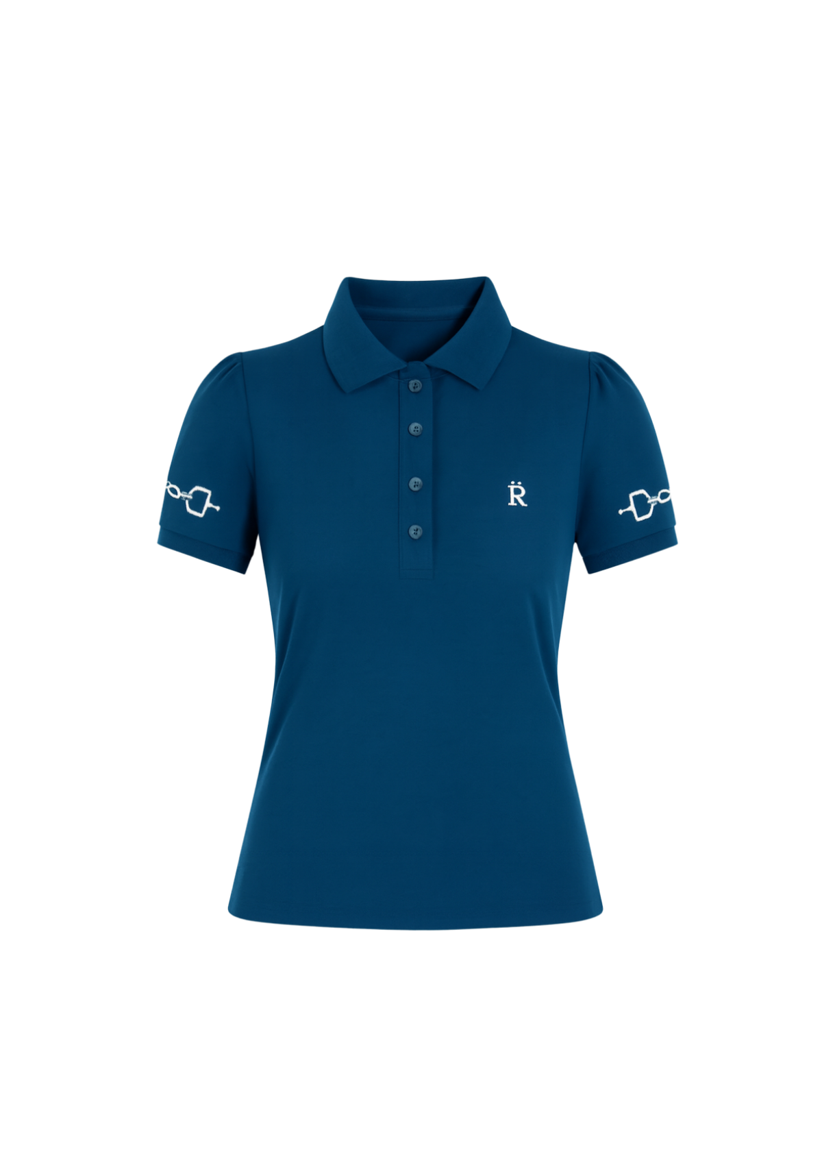 The Equestrian Polo-Shirt | Short Sleeve | Blue & White | Sample