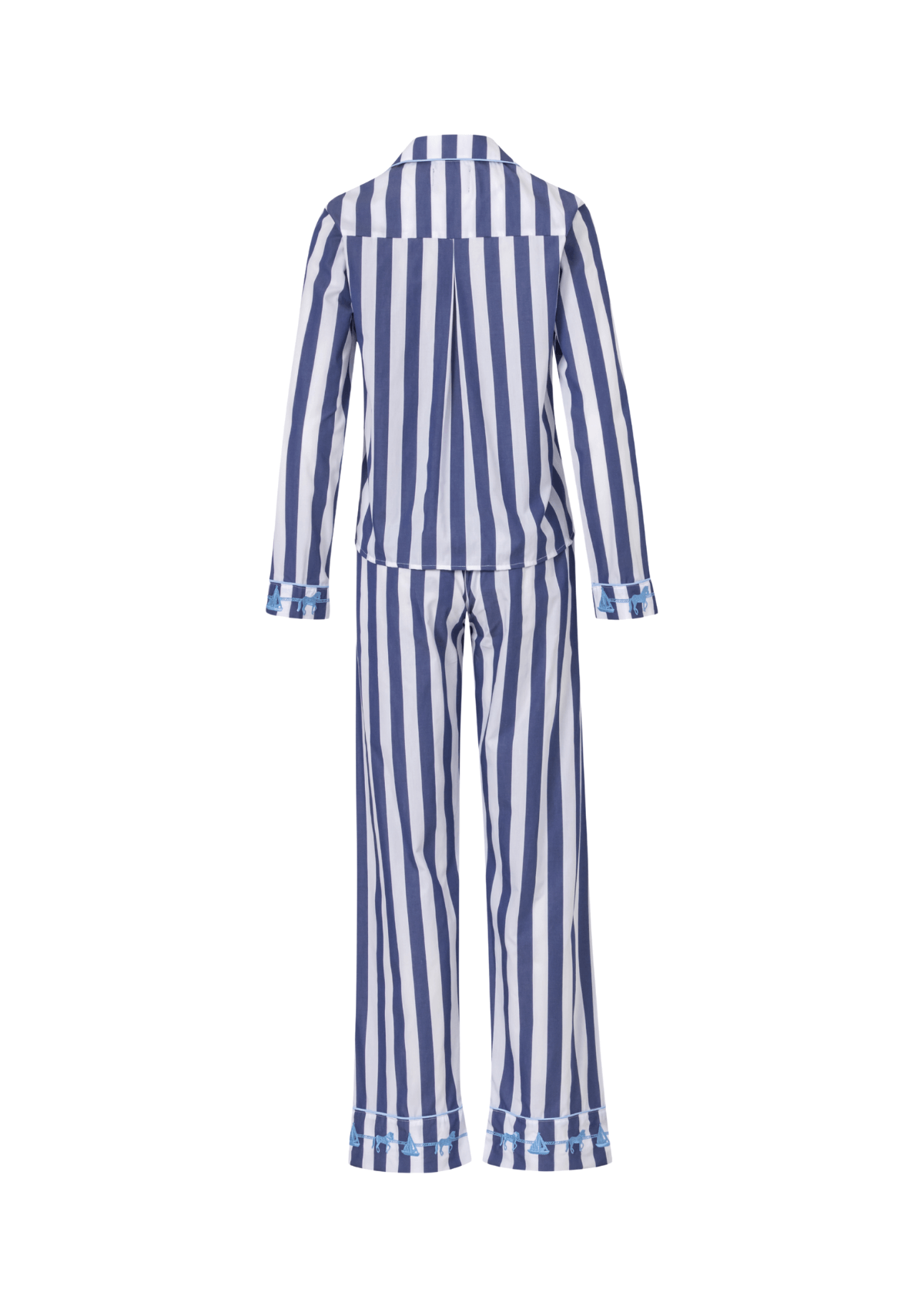 Striped Long Sleeve PJ’s Set | Blue & White