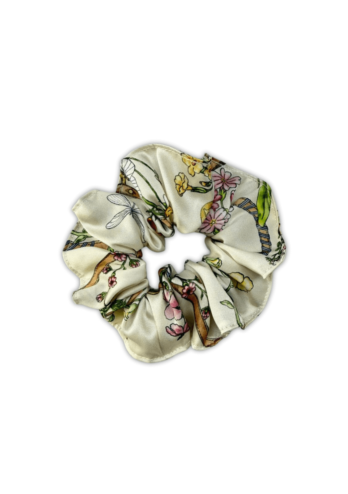 Hair Scrunchie | Herbaria Print | Nude