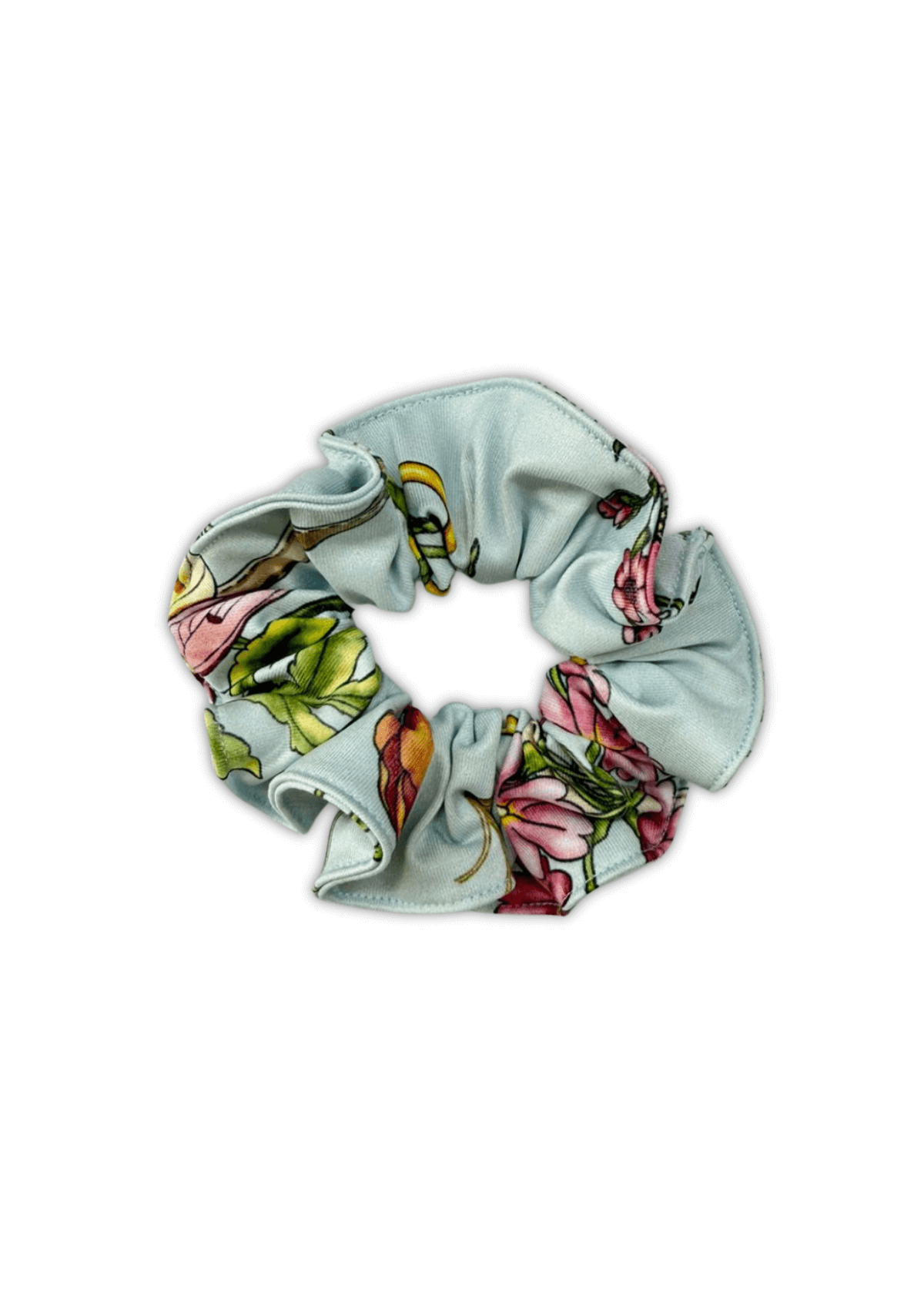 Hair Scrunchie | Herbaria Print | Aqua