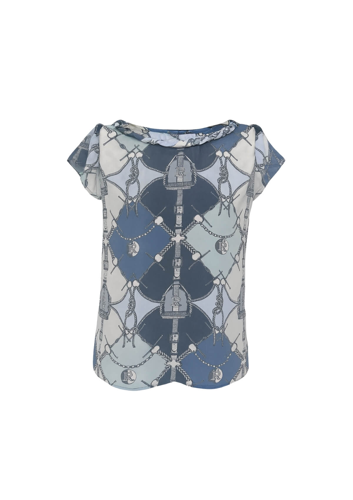 Céline Blouse | Morsetti Print | Blue