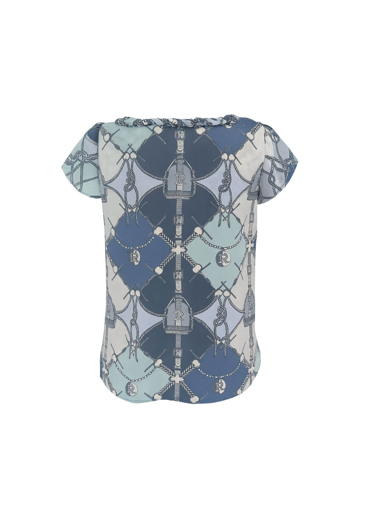 Céline Blouse | Morsetti Print | Blue
