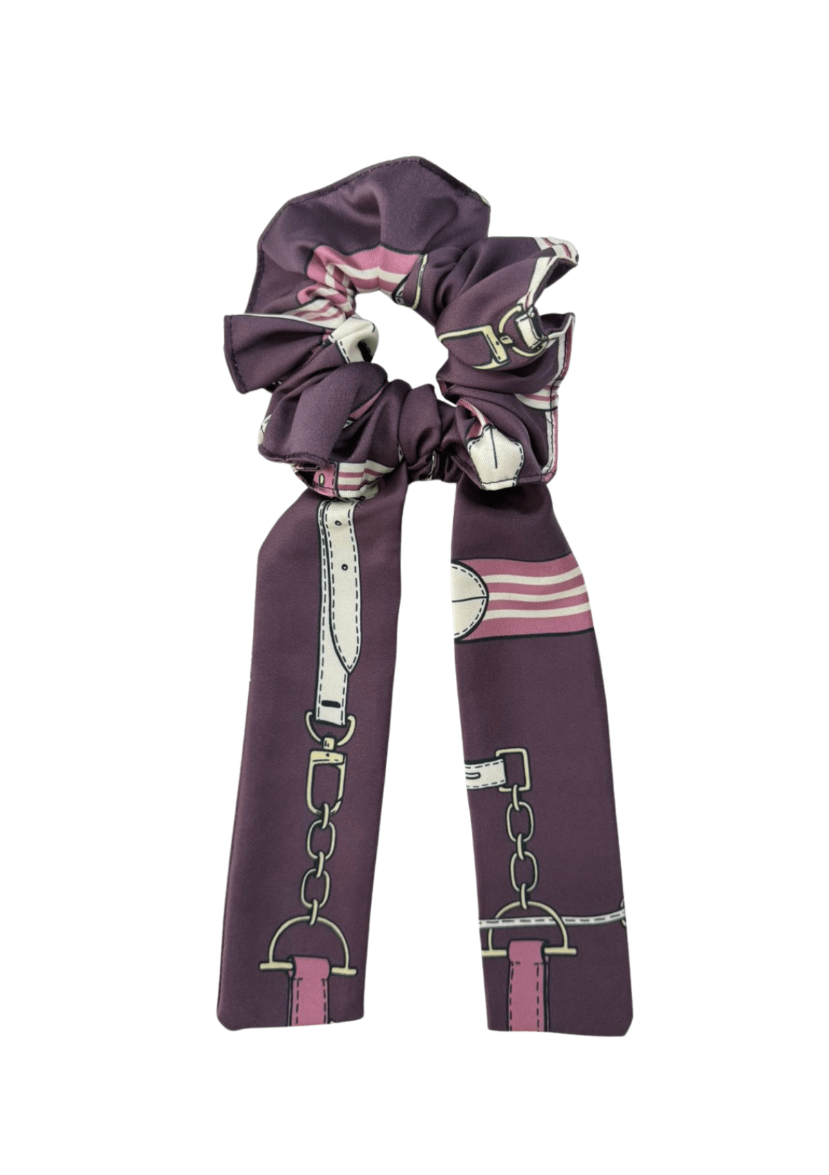 Scarf Hair Scrunchie | Jubilea Print | Bordeaux