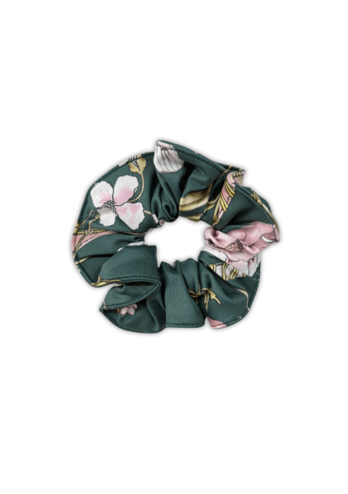 Hair Scrunchie | Herbaria Print | Deep Green