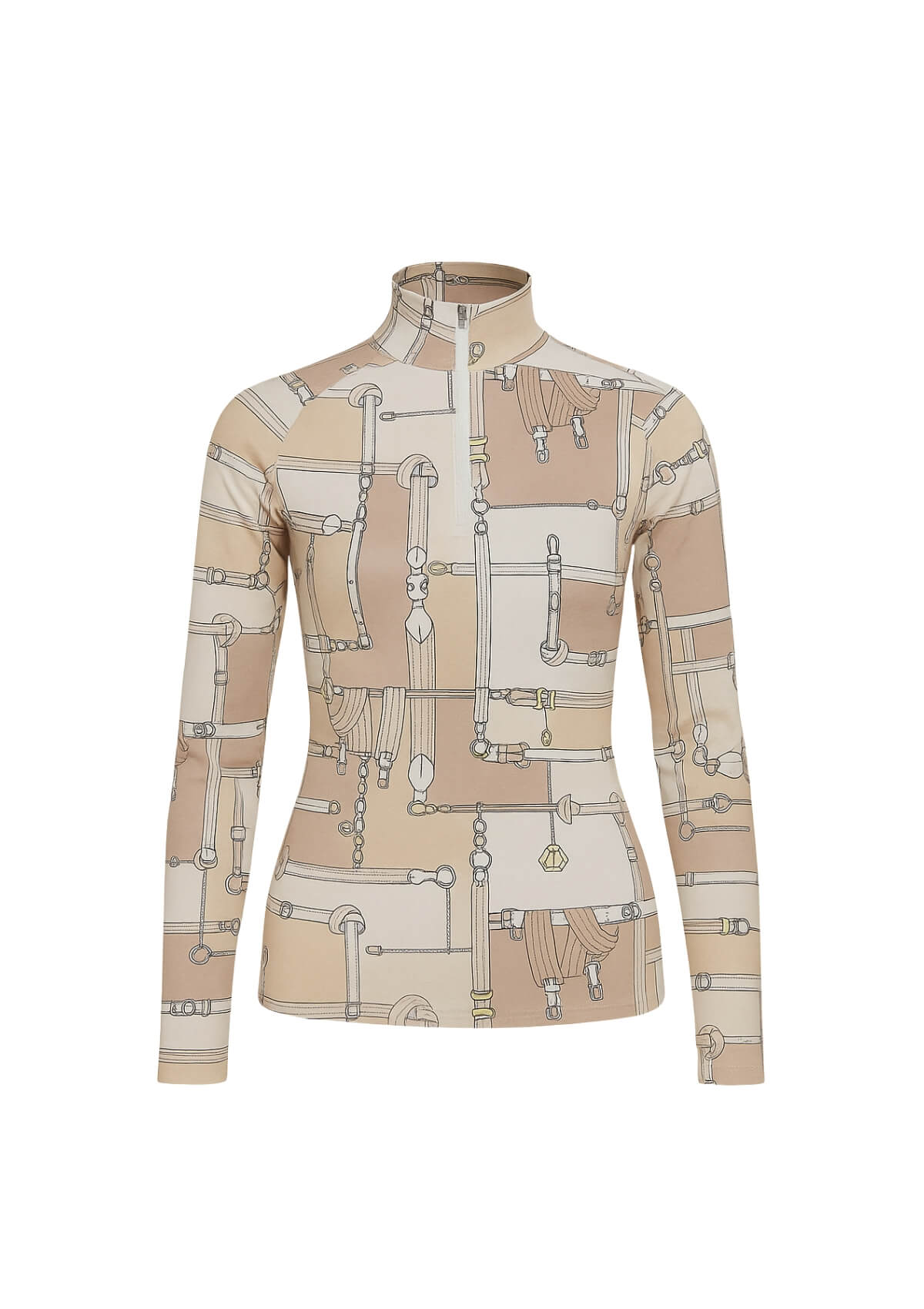 Bliss Q-Zip | Long Sleeve | Jubilea Print | Champagne