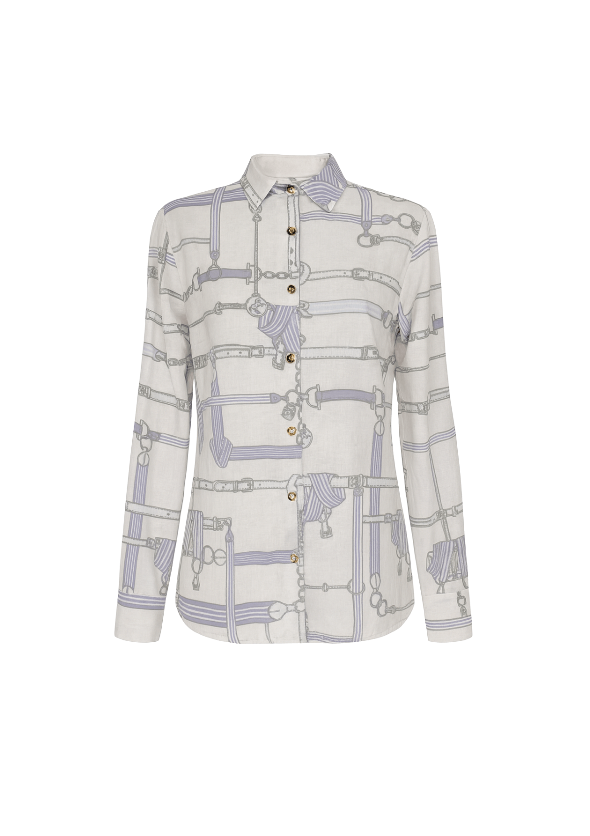 Basic Linen Shirt | Jubilea Print I Riviera Blue I Sample