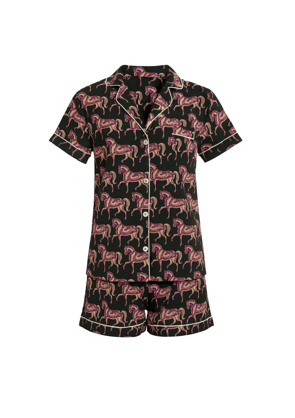 Whisper PJ's Set | Short Sleeve | Blossomare Print | Green & Pink | Sample