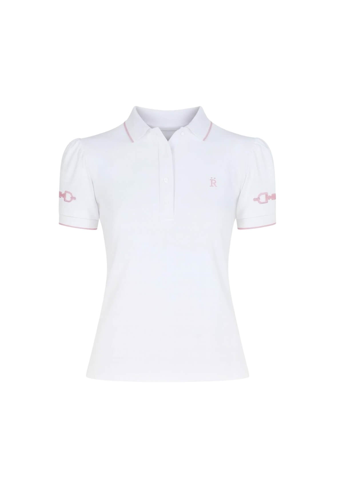 The Equestrian Polo-Shirt | Short Sleeve | White & Pink