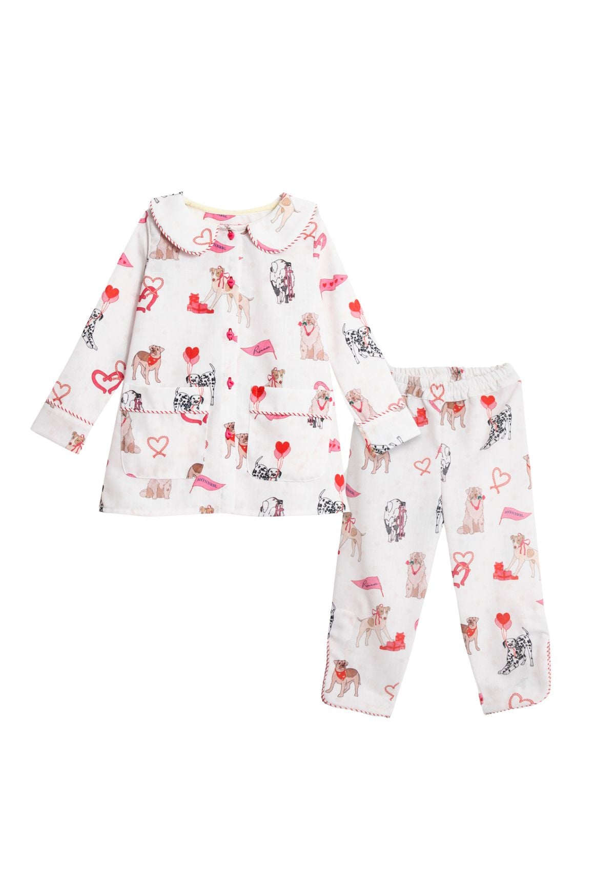 Loyal Luck Children's PJ's Set | Long Sleeve | White