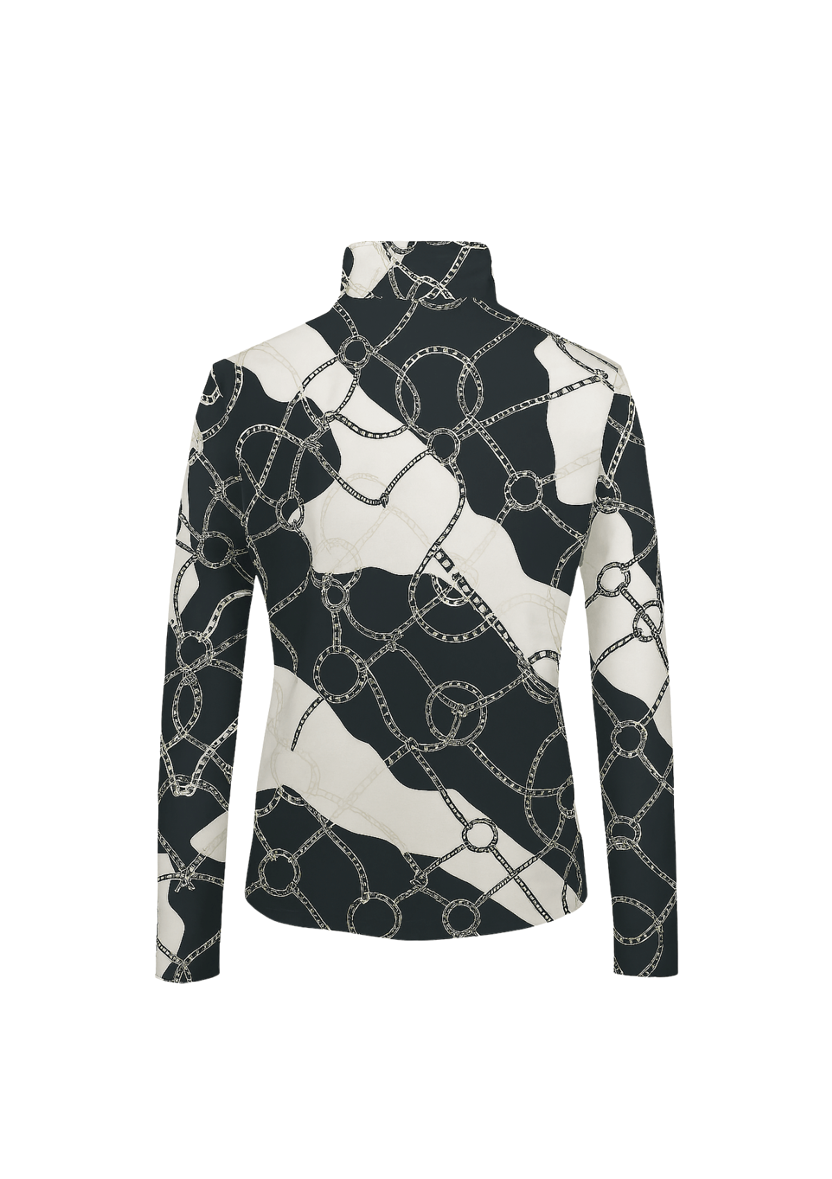 Quarter Zip | Long Sleeve | Saddlery Print | Black & White