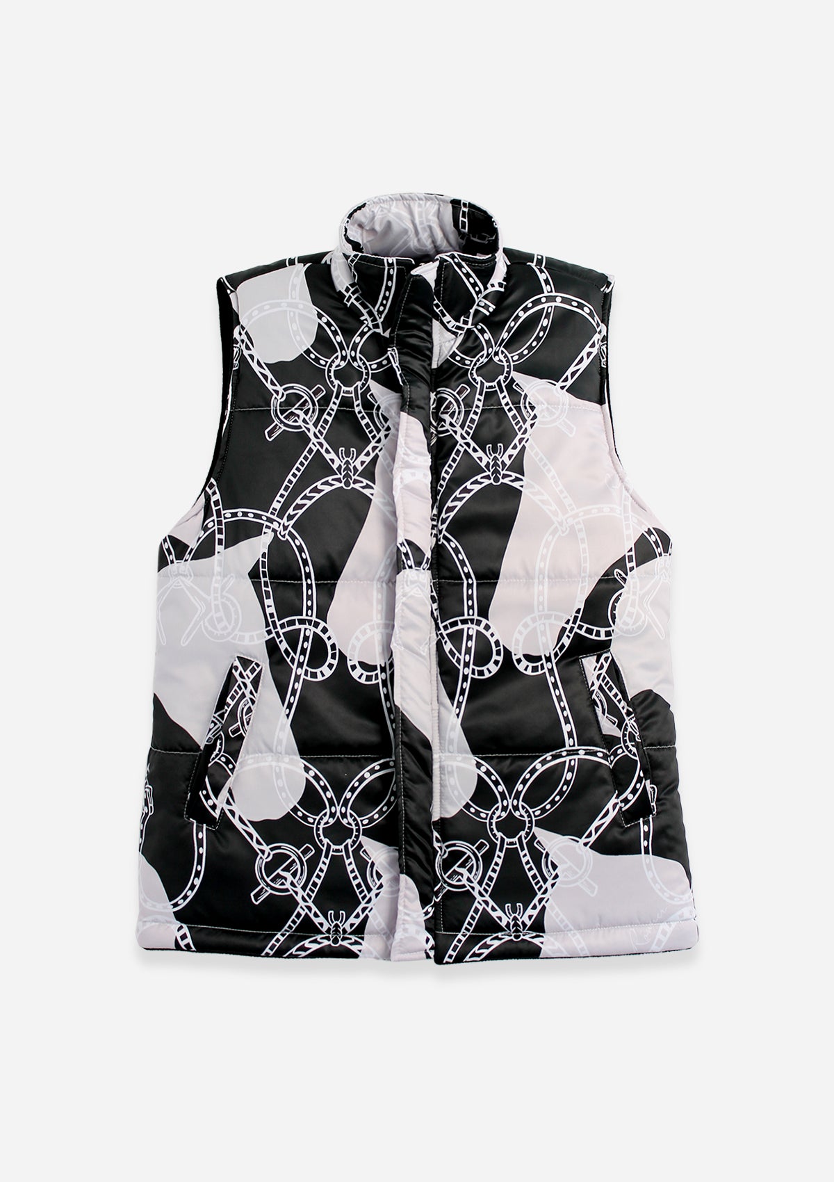 Mystic Vest | Saddlery Print | Noirtaupe