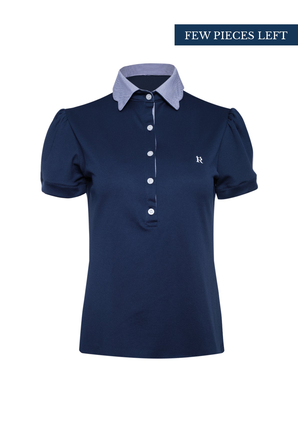 Acasia Polo-Shirt | Navy Pinstriped | High Tech