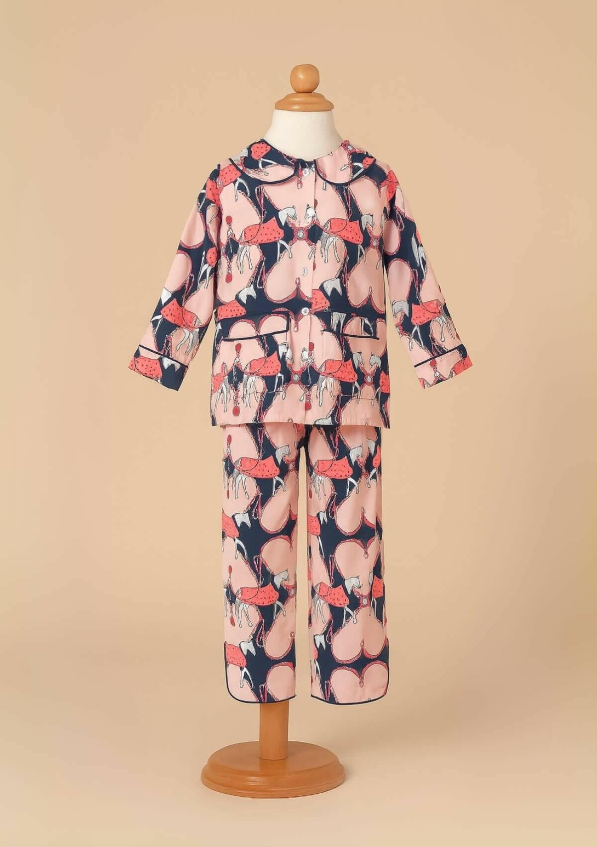 Horsebond Children's PJ's Set | Long Sleeve | Navy