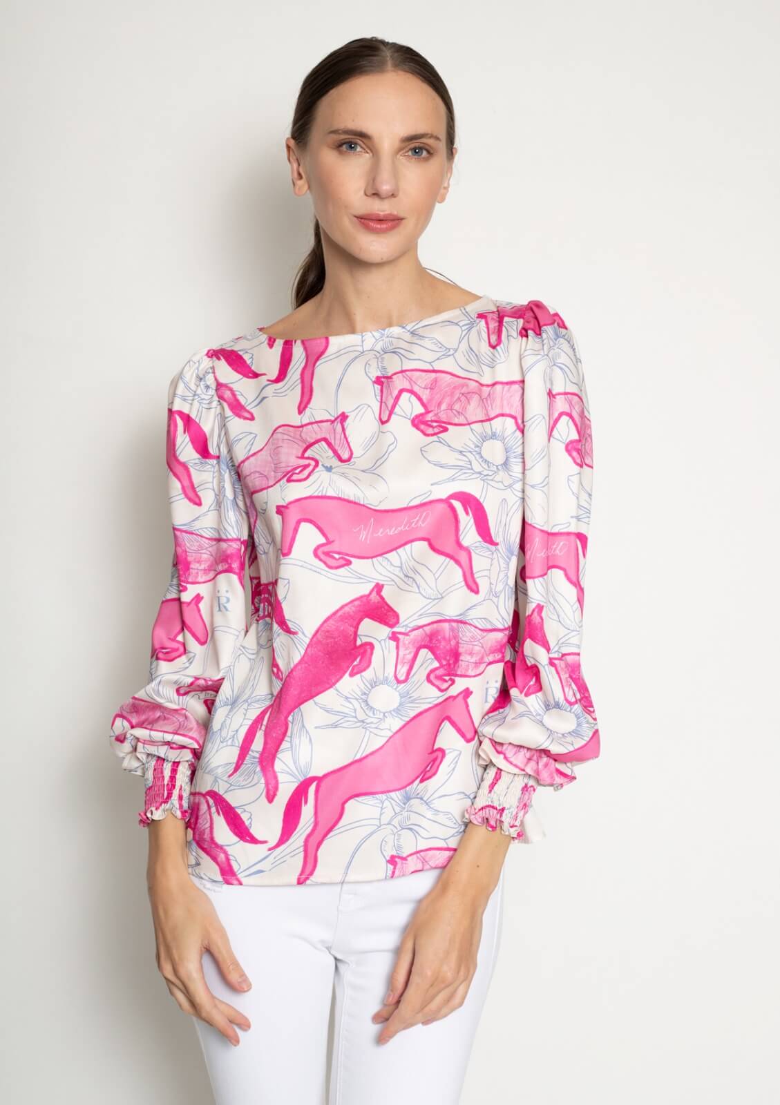 Bella Dona Blouse | Shutterfly Print | Pink