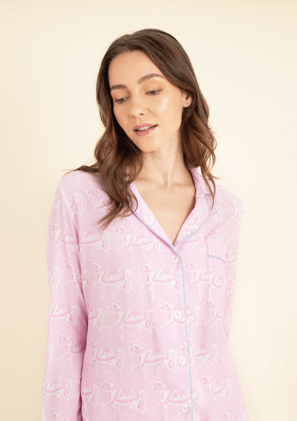 Ponyland Long Sleeve | Blossomare Print | Feather Pink