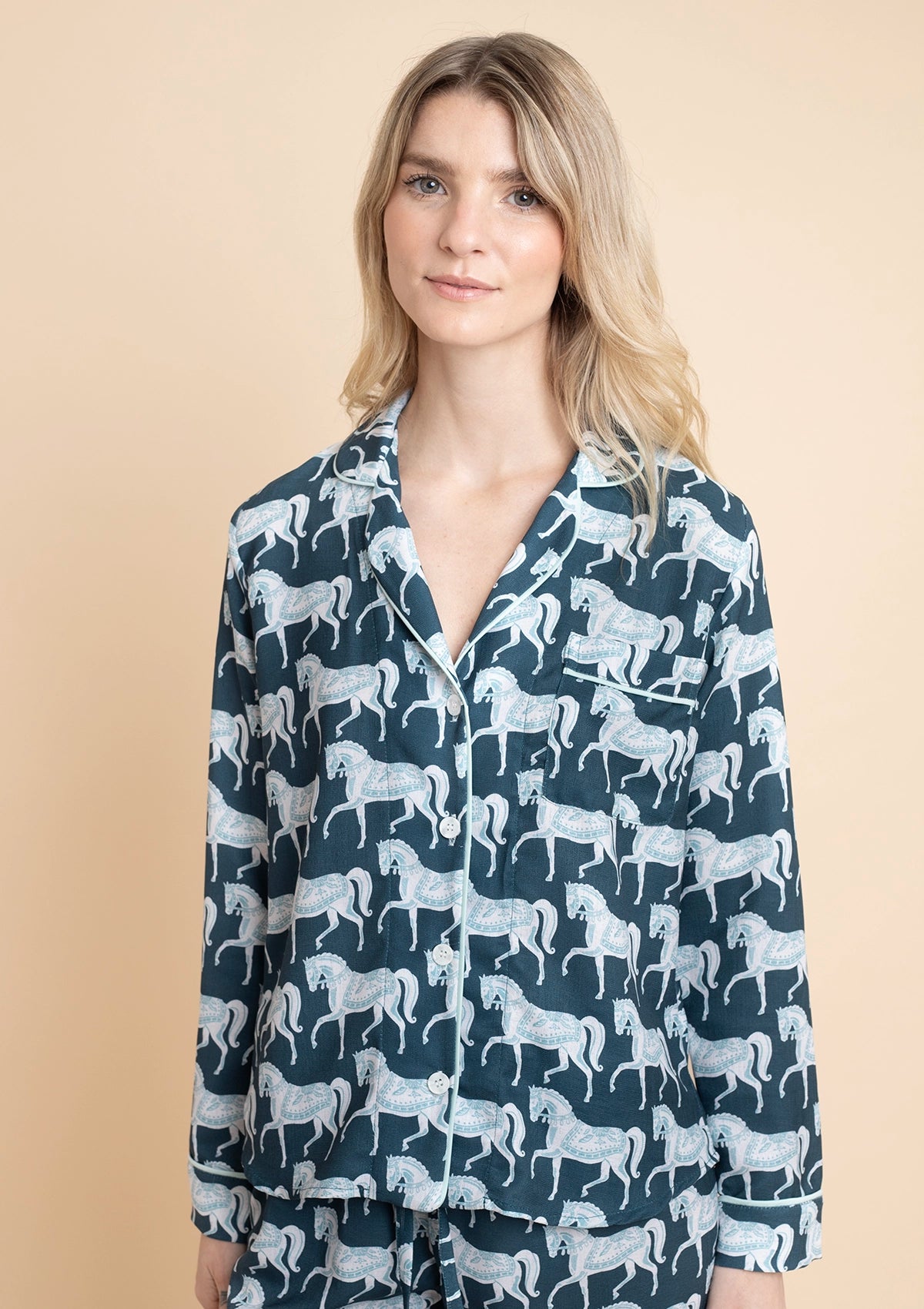 Whisper Long Sleeve Pajama Set | Blossomare Print | Crystal