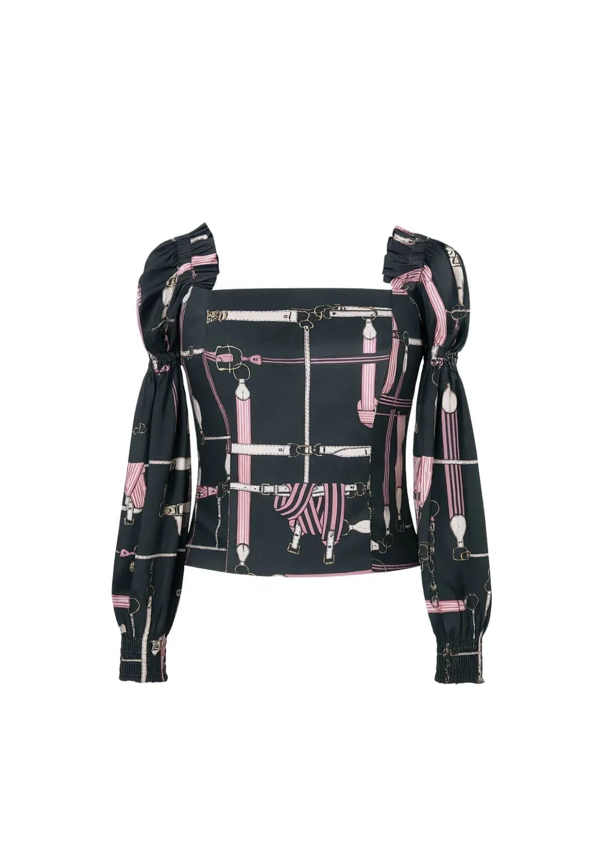 Ada Blouse | Jubilea Print | Hunter Green | Sample - RönnerS