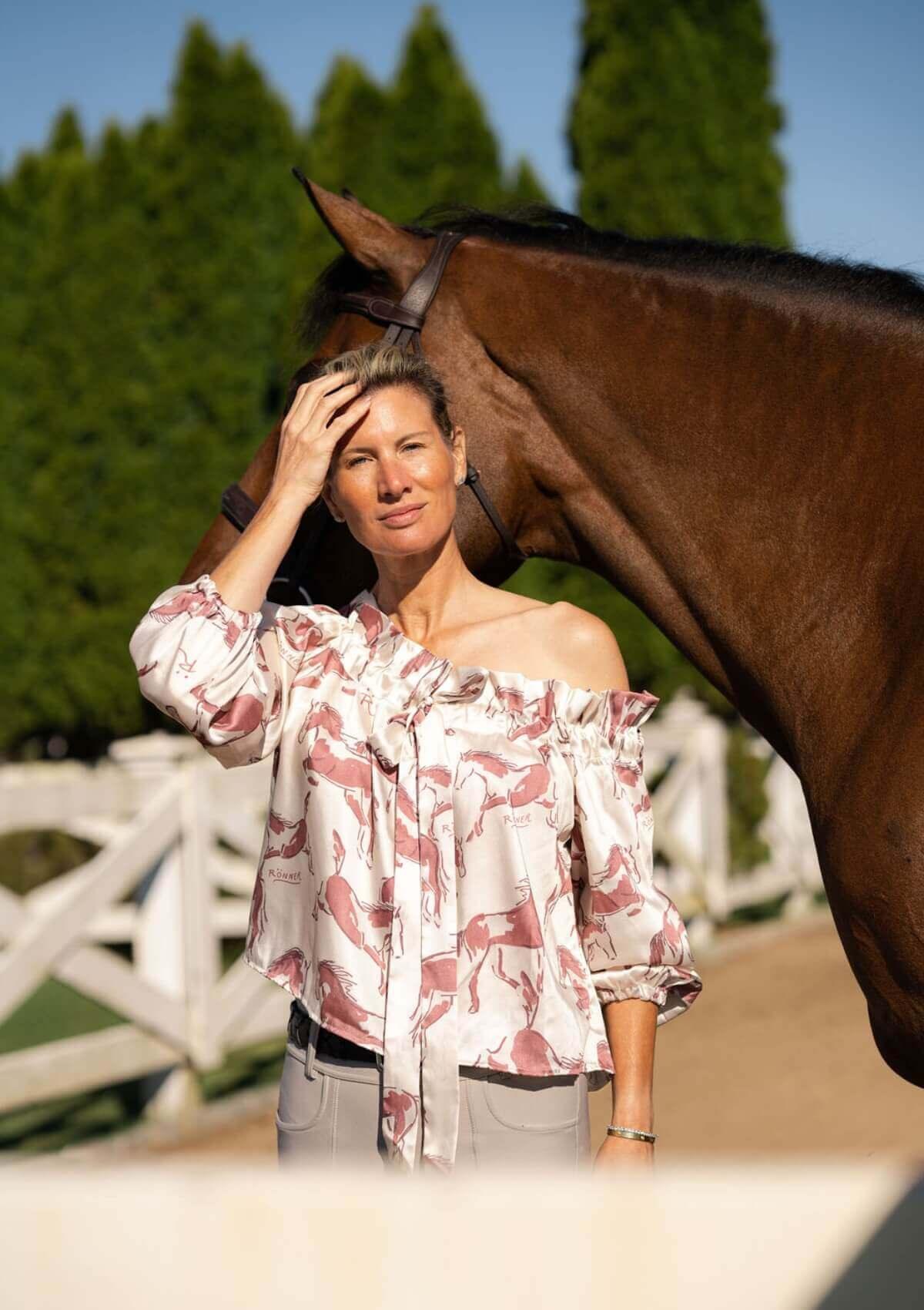 Adele Blouse | Volt Print | Terracotta Rust - RönnerXS