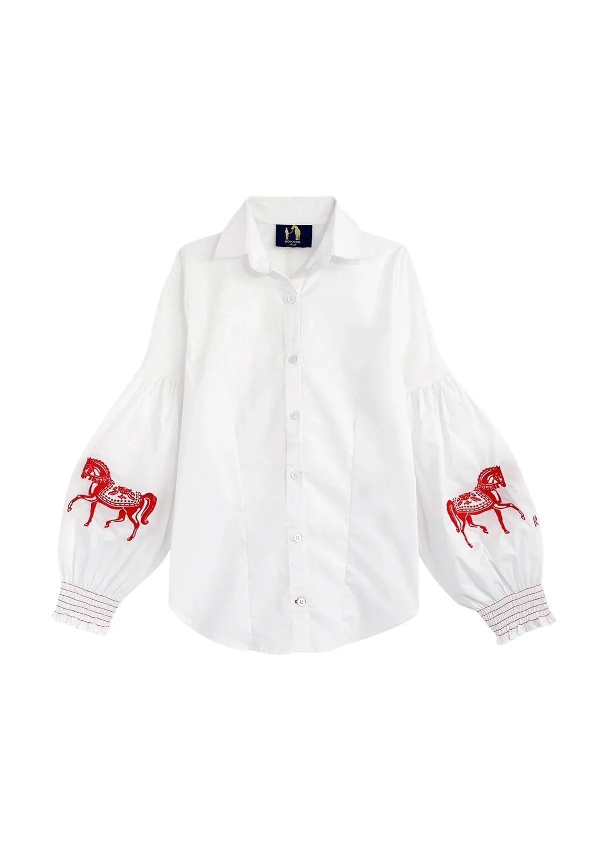 Annie Shirt Embroidered | White - RönnerBlousesXS