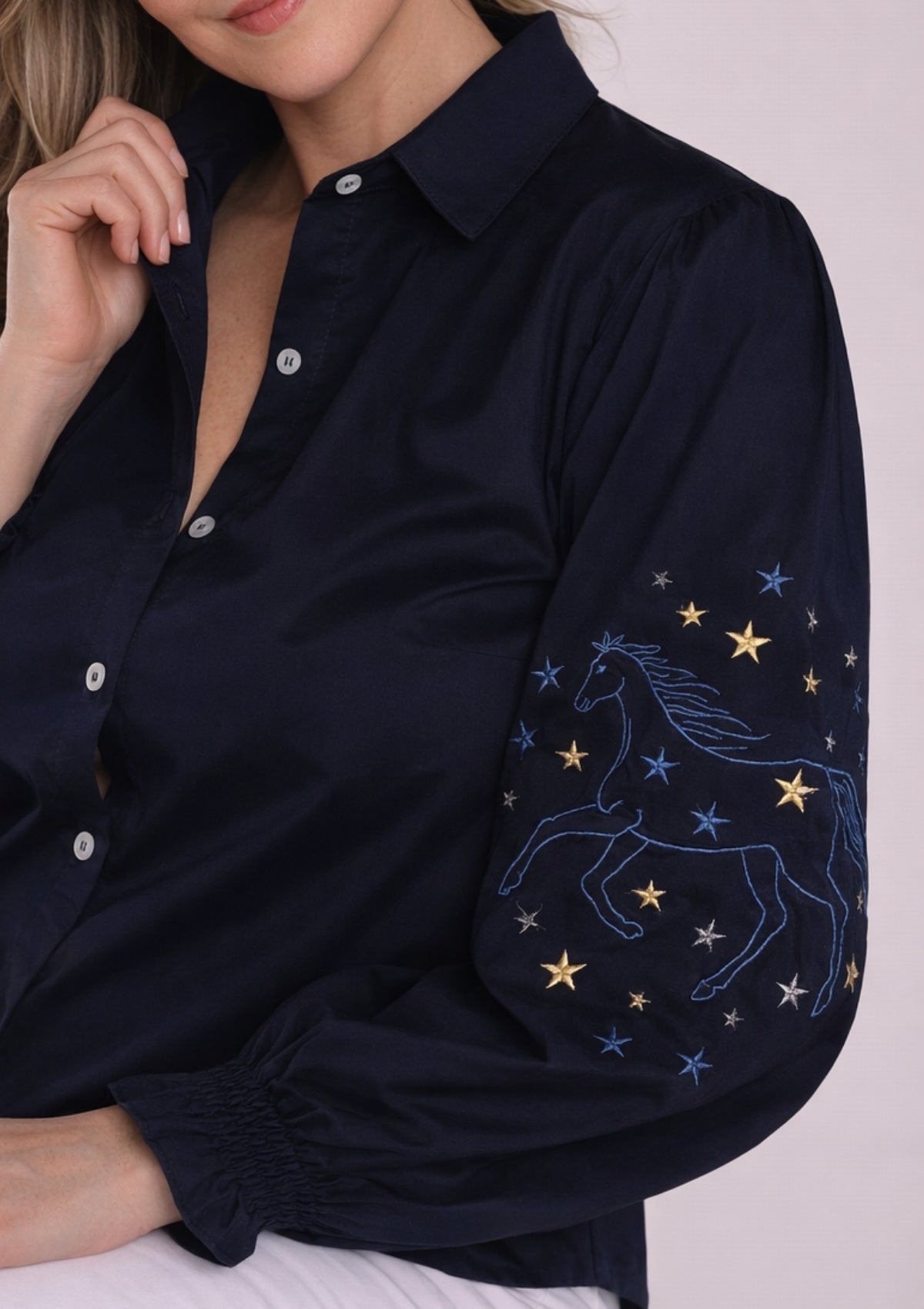 Annie Shirt | Navy - RönnerXS