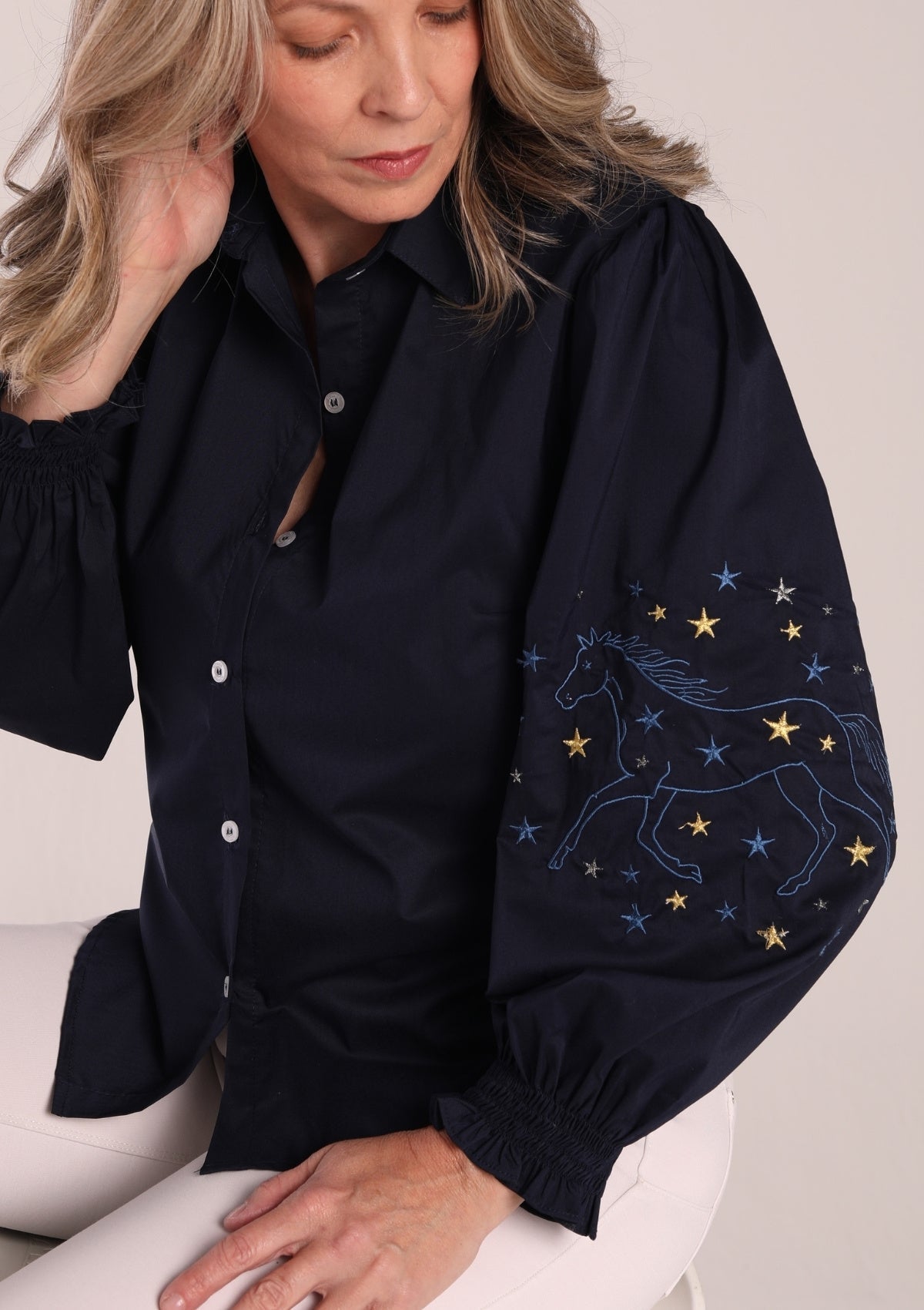 Annie Shirt | Navy - RönnerXS