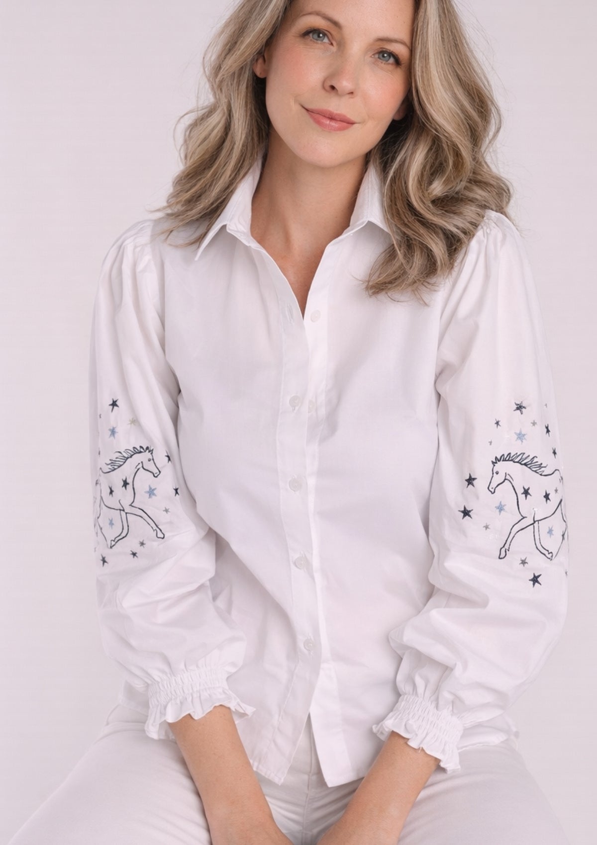 Annie Shirt | Stars Limited Edition | White - RönnerXS