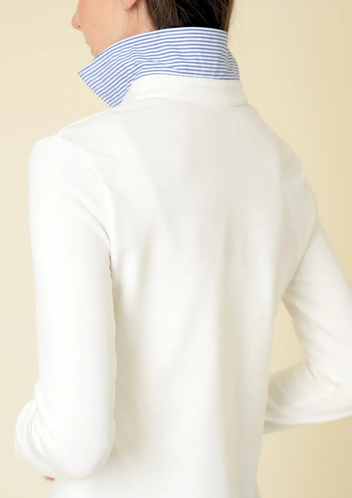 Arielle Polo | Long Sleeves | Embroidered | White - RönnerPolo ShirtXS