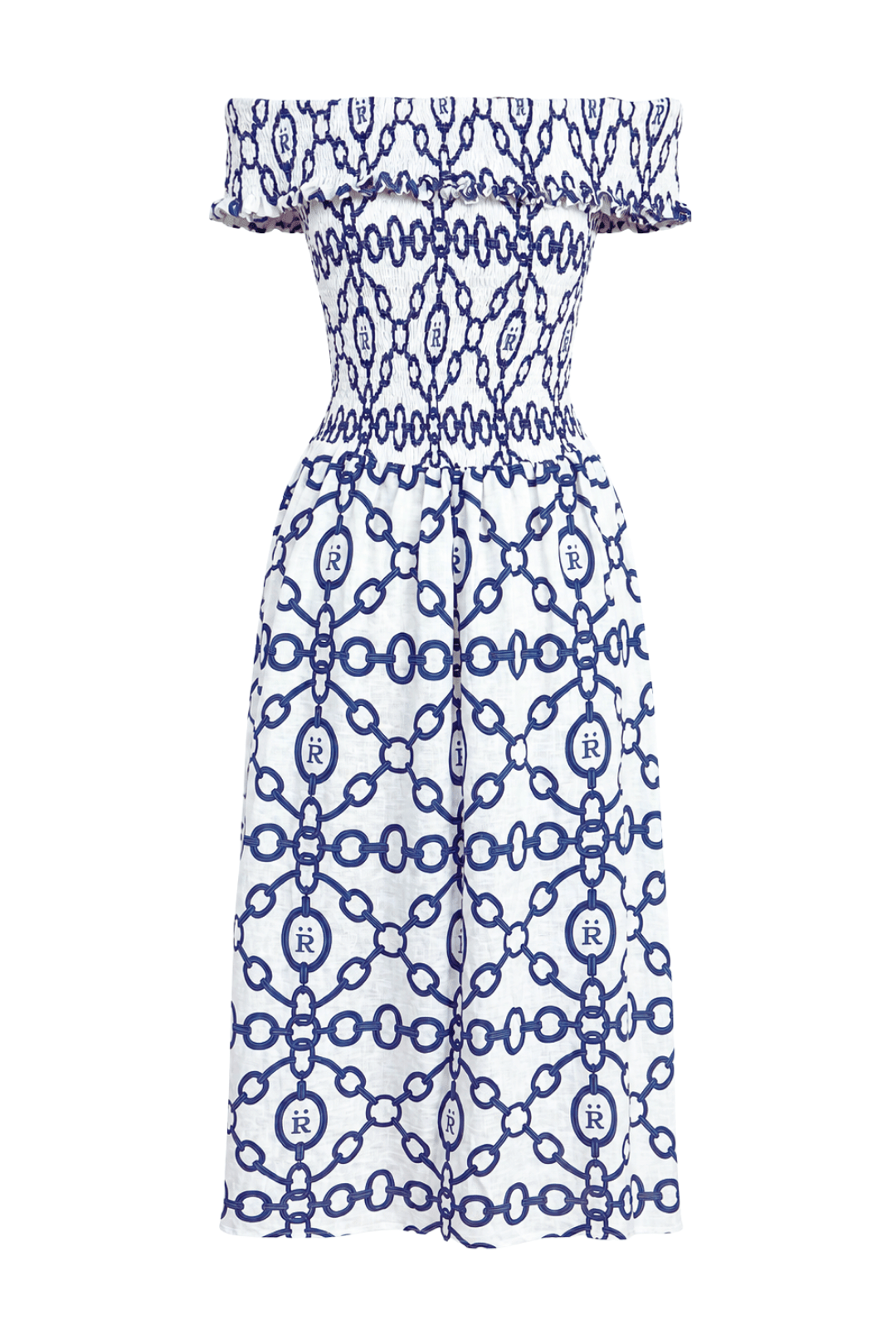 Aros Smocked Linen Dress - RönnerDressWhite