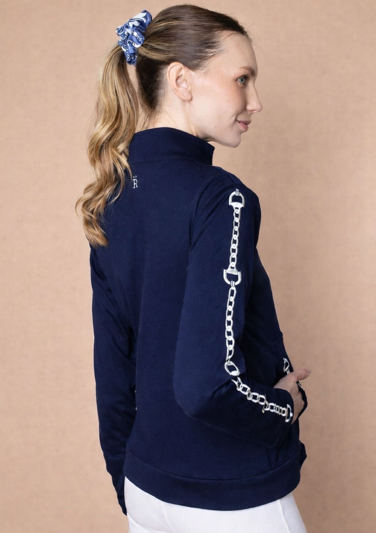 Ava Embroidered Zip Jacket | Equestrian Style Jacket