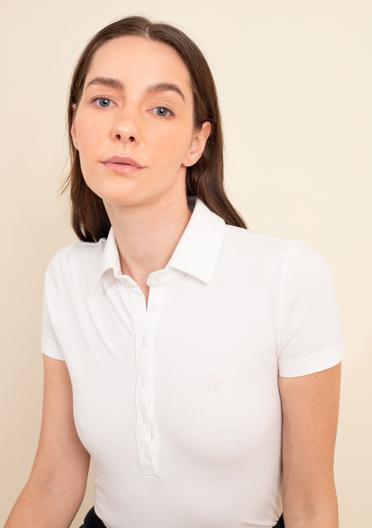 Basic Cotton Polo-Shirt Short Sleeve | White - Rönner