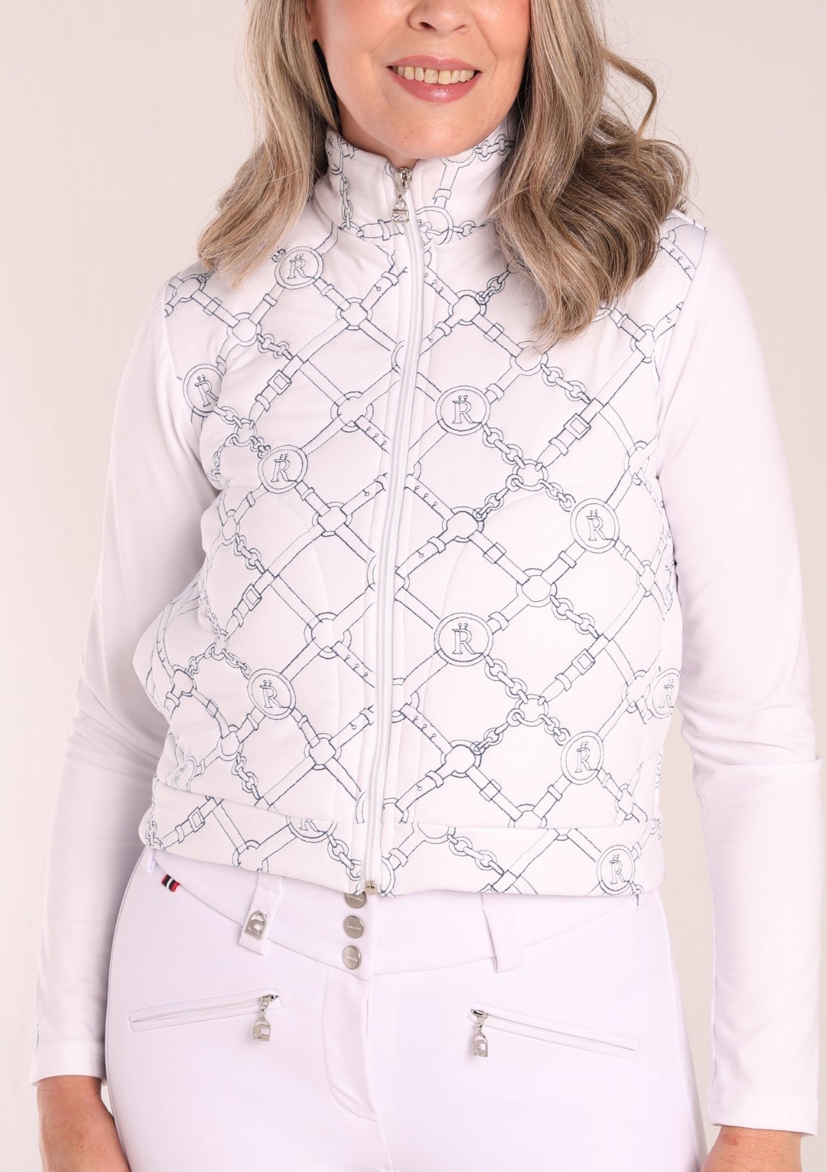 Beltina Jacket | White/Navy - RönnerXS