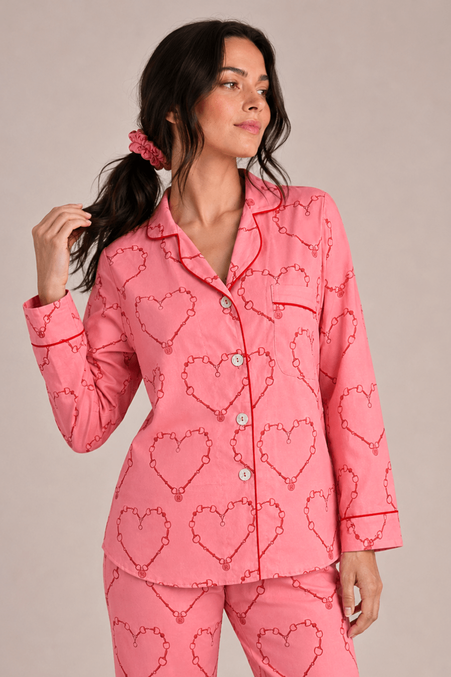 Bit of Love PJ Set | Watermelon Pink | Long Sleeve - RönnerLong Sleeve SetXS
