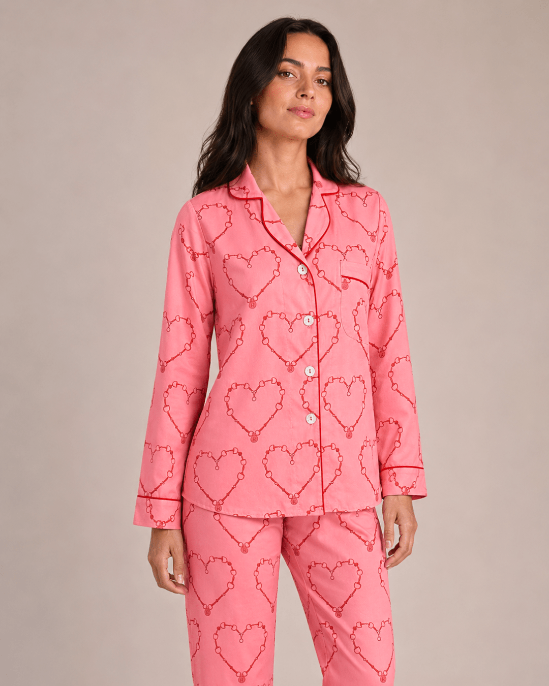 Bit of Love PJ Set | Watermelon Pink | Long Sleeve - RönnerLong Sleeve SetXS