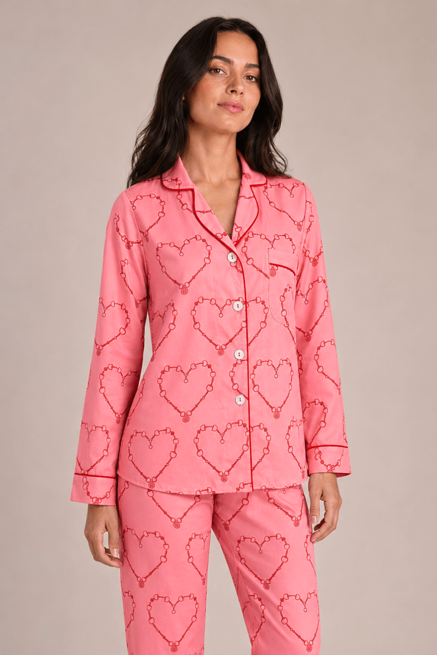 Bit of Love PJ Set | Watermelon Pink | Long Sleeve - RönnerLong Sleeve SetXS
