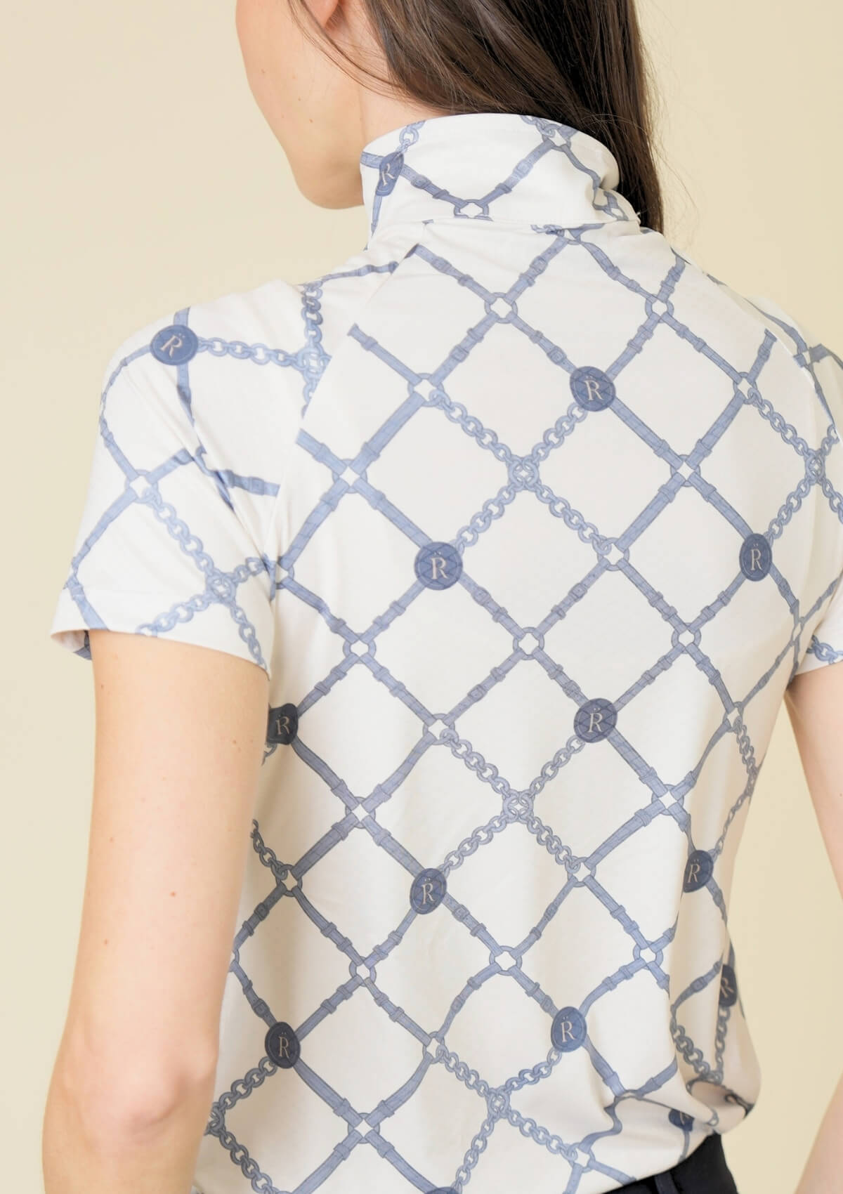 Bliss Q-Zip | Short Sleeve | Beltina Print | Blue