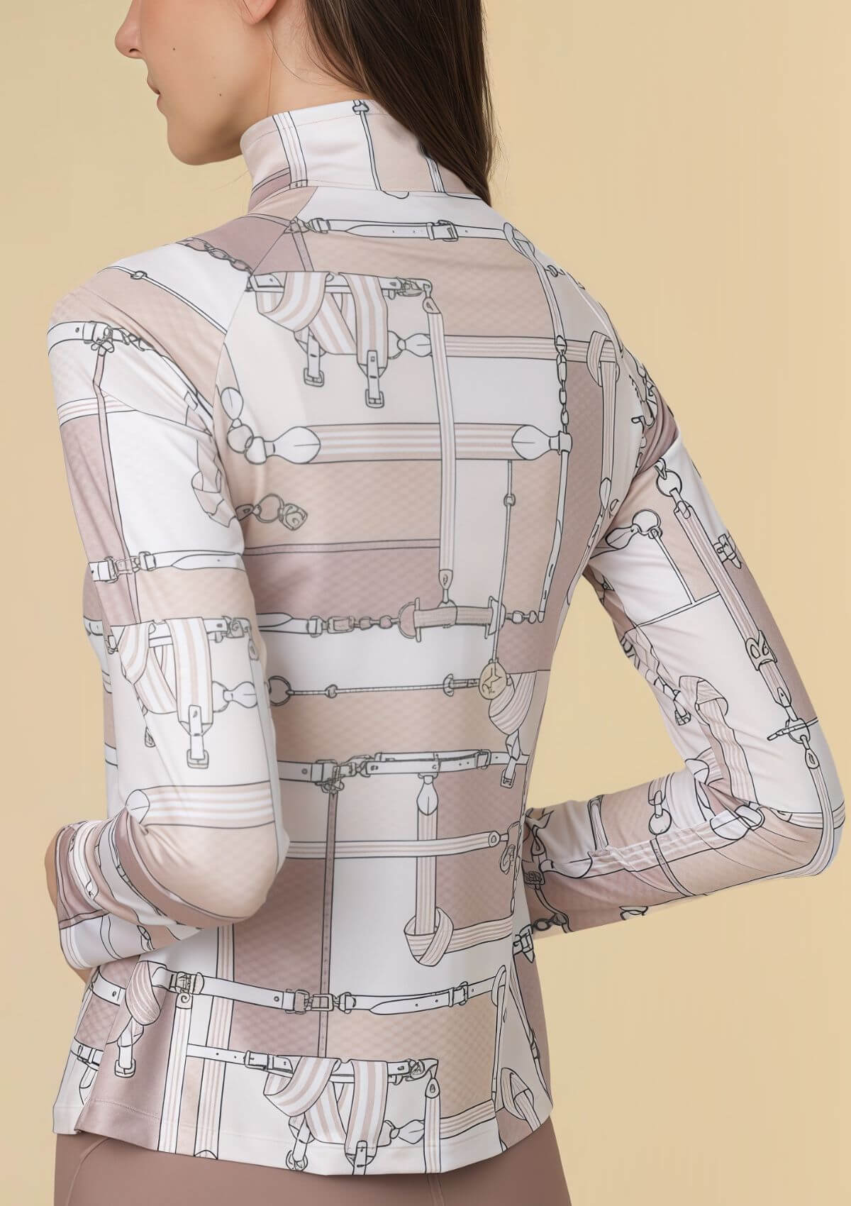 Bliss Q-Zip | Long Sleeve | Jubilea Print | Cream