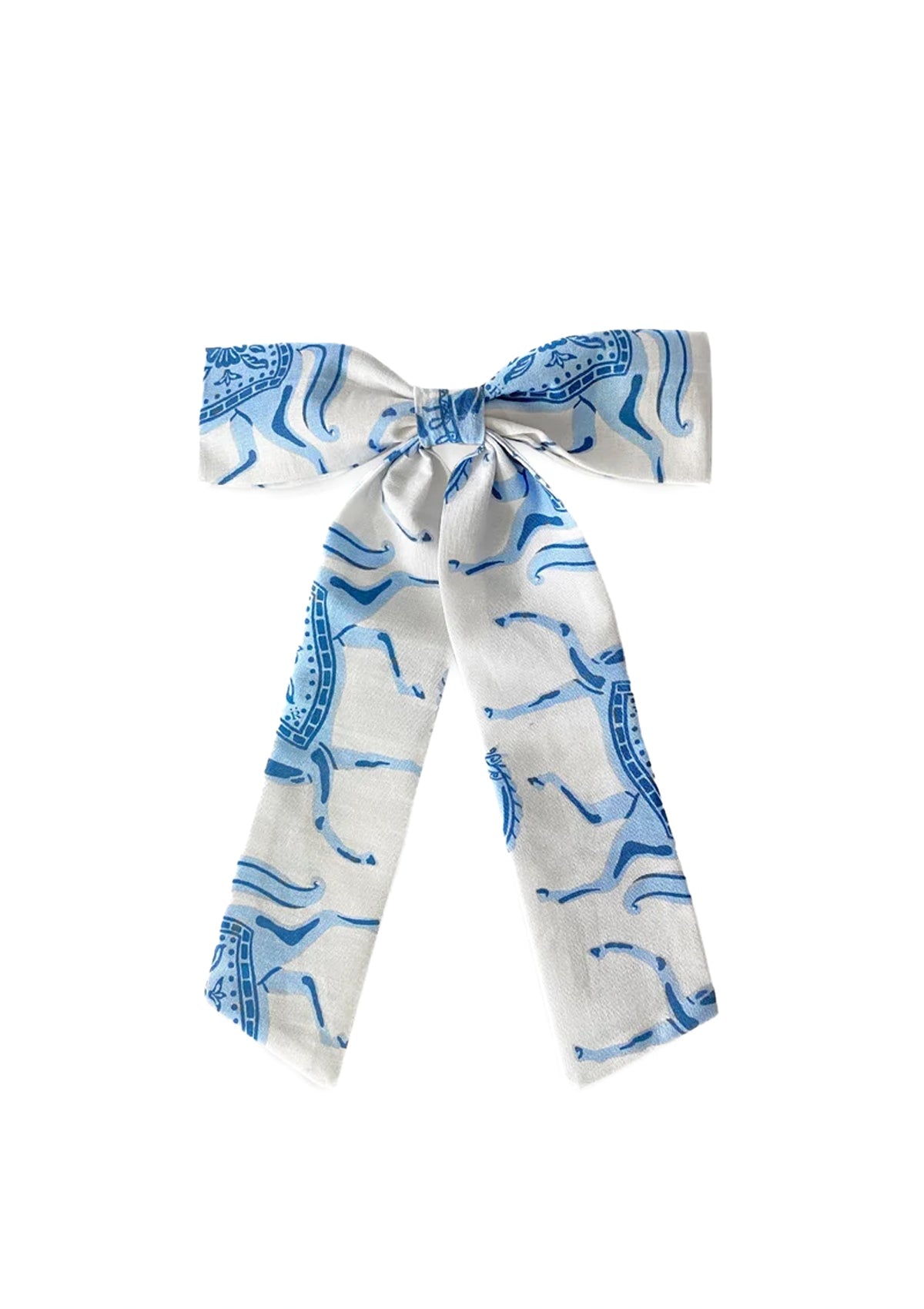 Bow Hair Tie | Blossomare Print | Blue - RönnerBlue