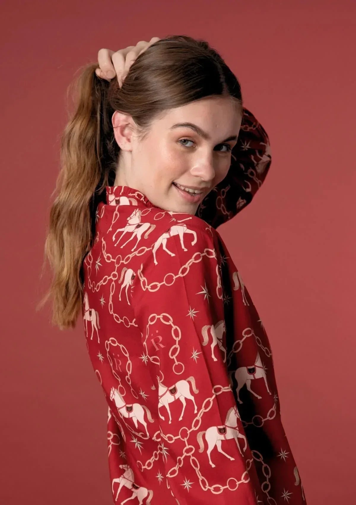 Celeste PJ's Set | Long Sleeve | Magical Horse Print - RönnerLong Sleeve SetWine