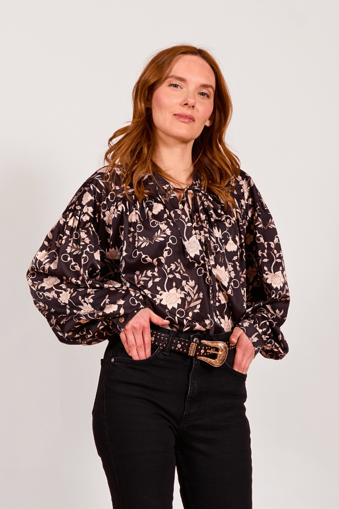 Chantilly Sateen Blouse - RönnerBlack