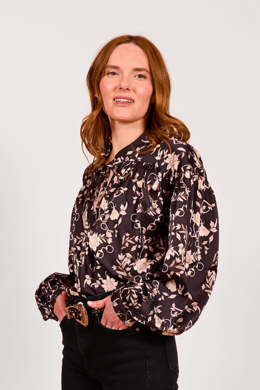 Chantilly Sateen Blouse - RönnerBlack