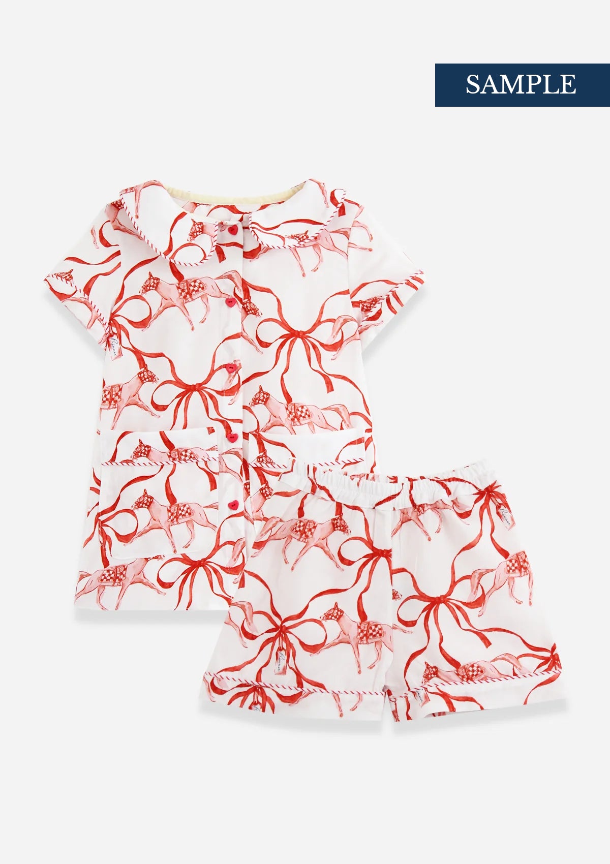 Ponyland Short Sleeve | Lucky Ribbon Red & White