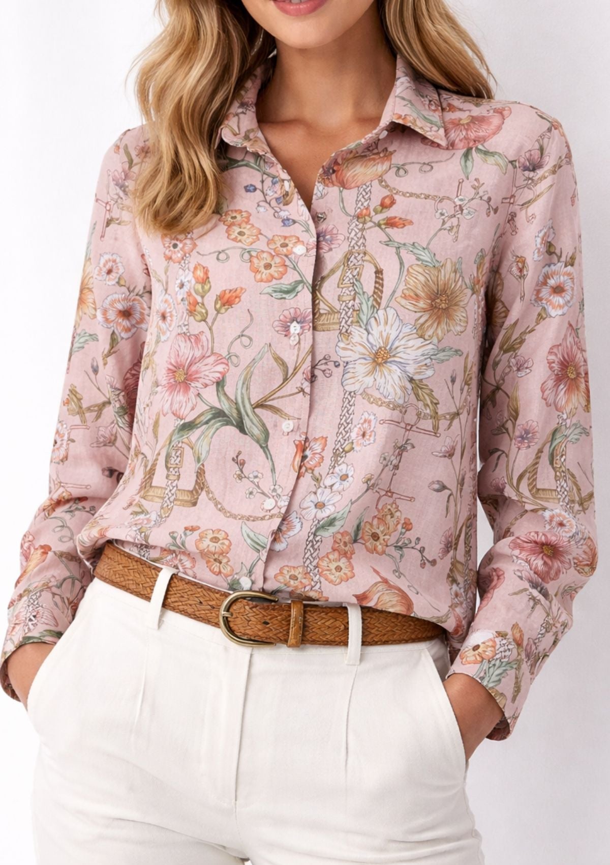 Classic Linen Shirt | Botany Rose - RönnerShirtsXS