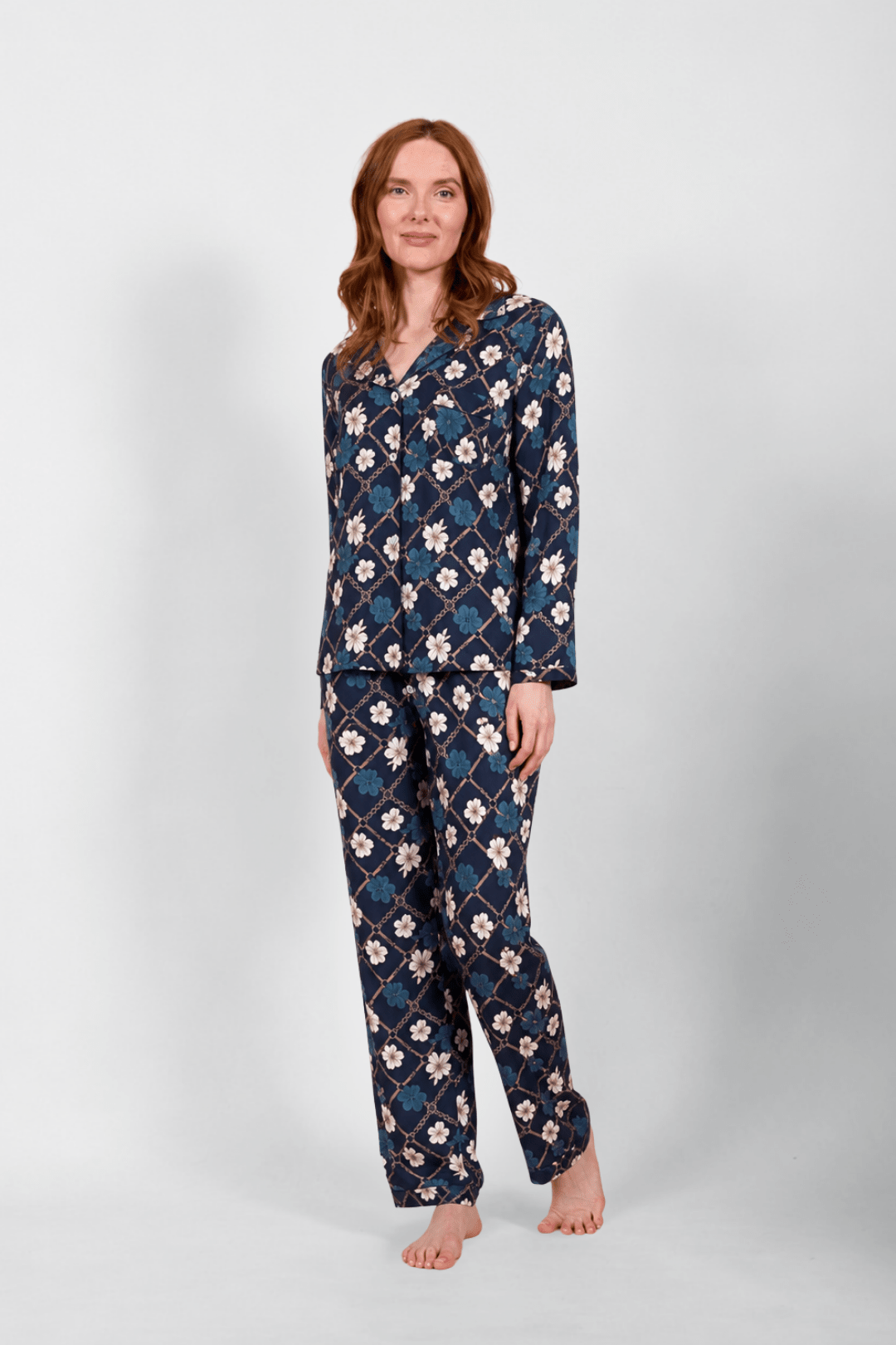 Dahlia PJ Set | Long Sleeve - RönnerLong Sleeve SetNavy