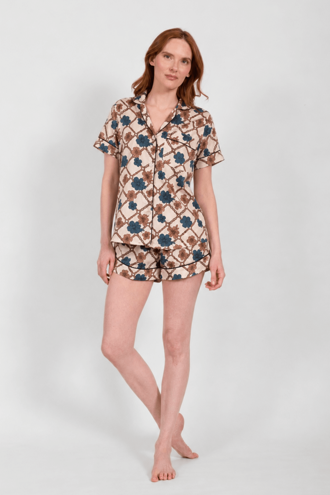 Dahlia PJ Set | Short Sleeve - RönnerShort Sleeve SetIvory