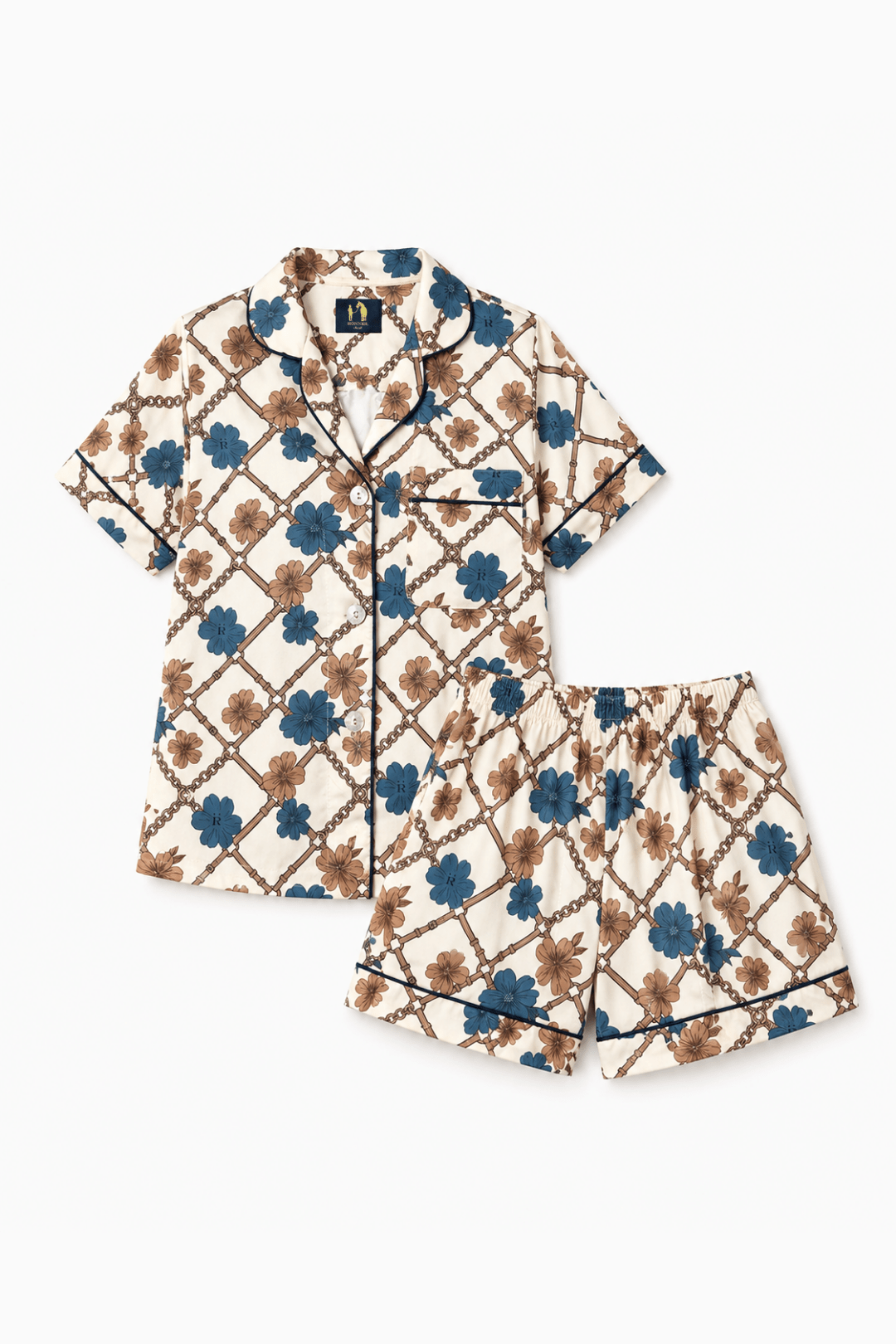 Dahlia PJ Set | Short Sleeve - RönnerShort Sleeve SetIvory
