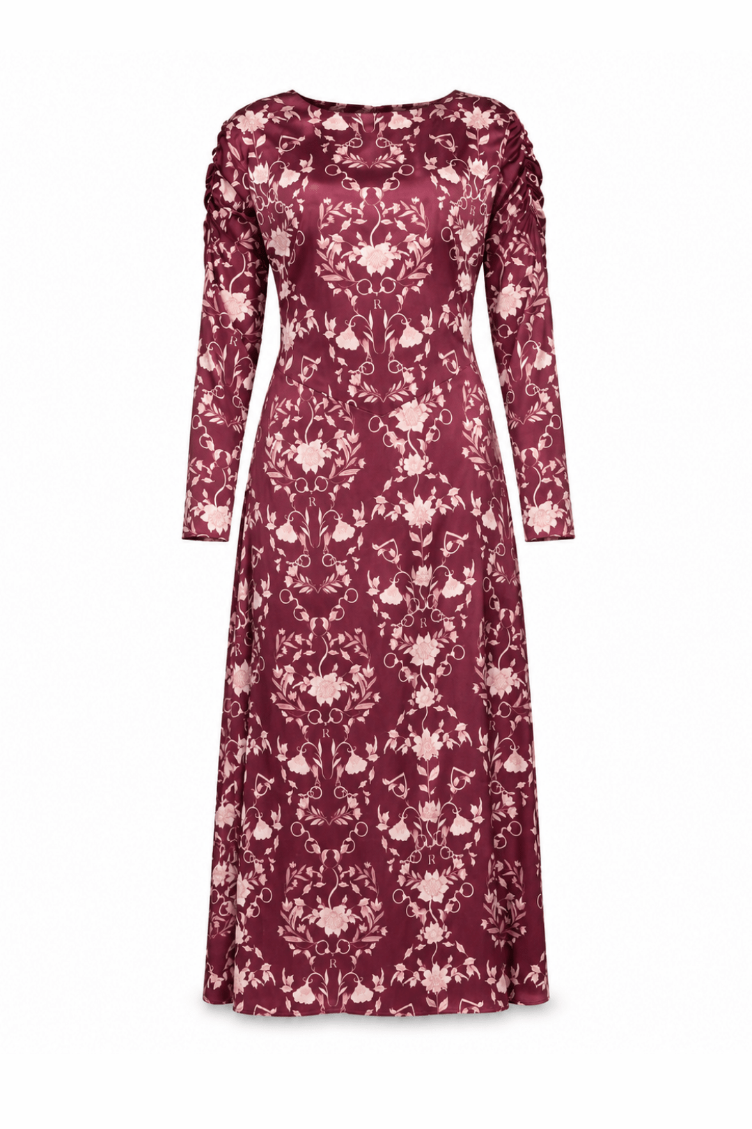 Dakota Sateen Dress - RönnerDressBurgundy