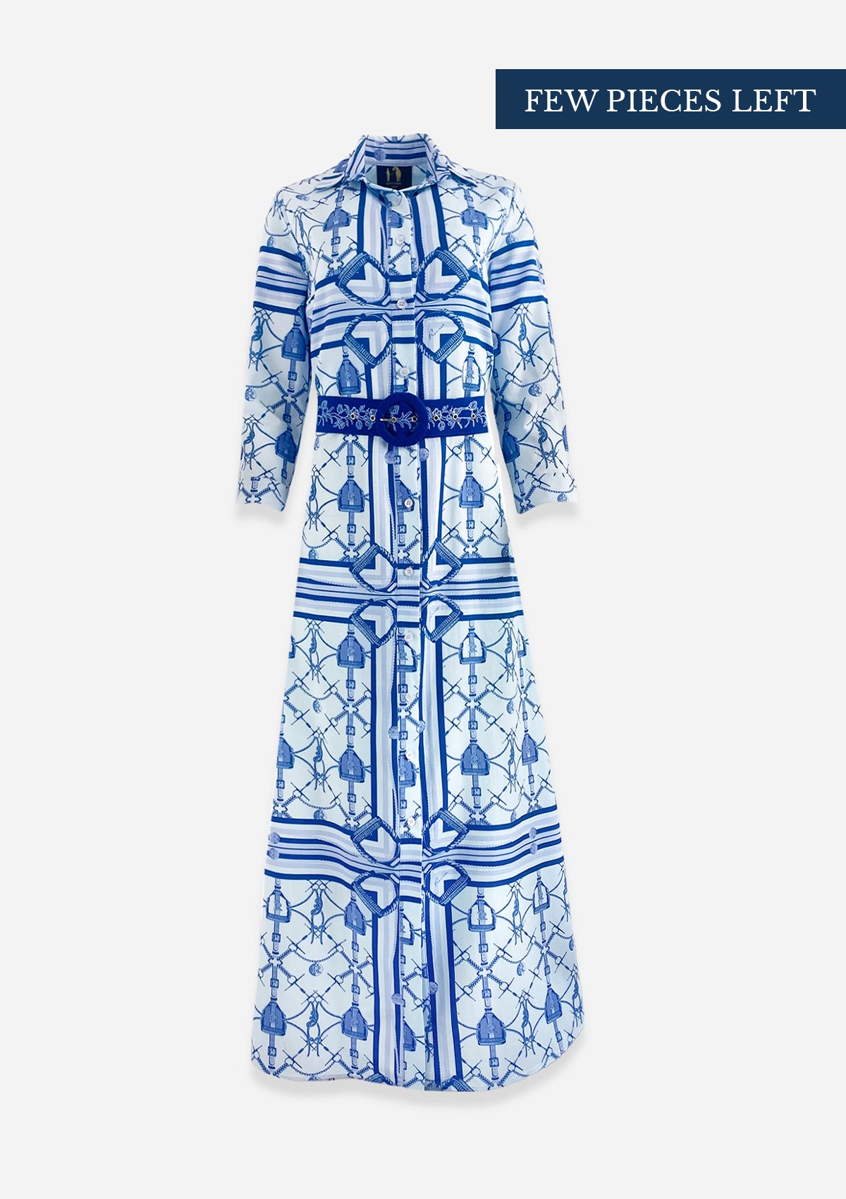 Dimanche Morsetti Dress | Blue and White