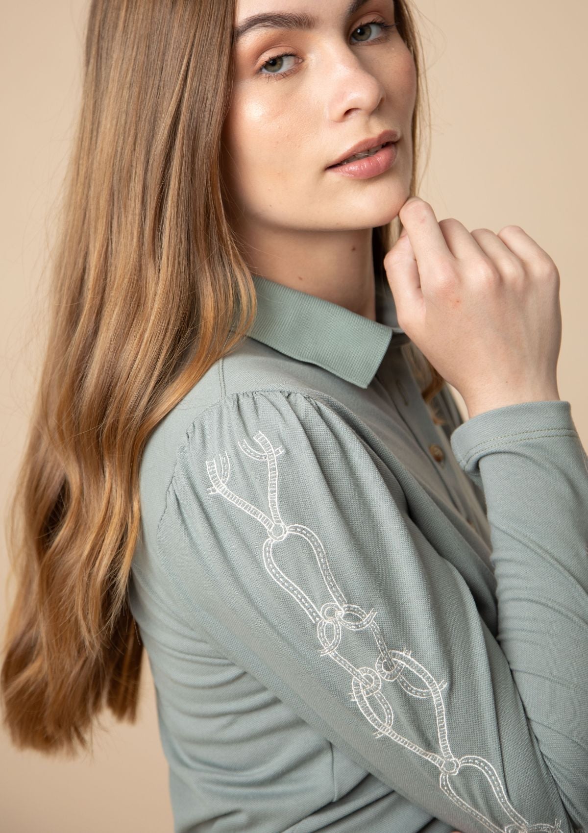 Elise Polo - Shirt | Long Sleeves Embroidered - RönnerPolo ShirtXS